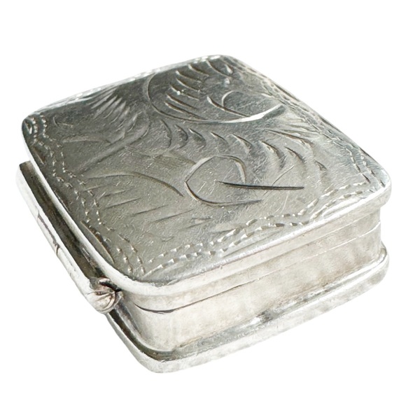 Silver Engraved Hinged Box - Picture 3 of 16